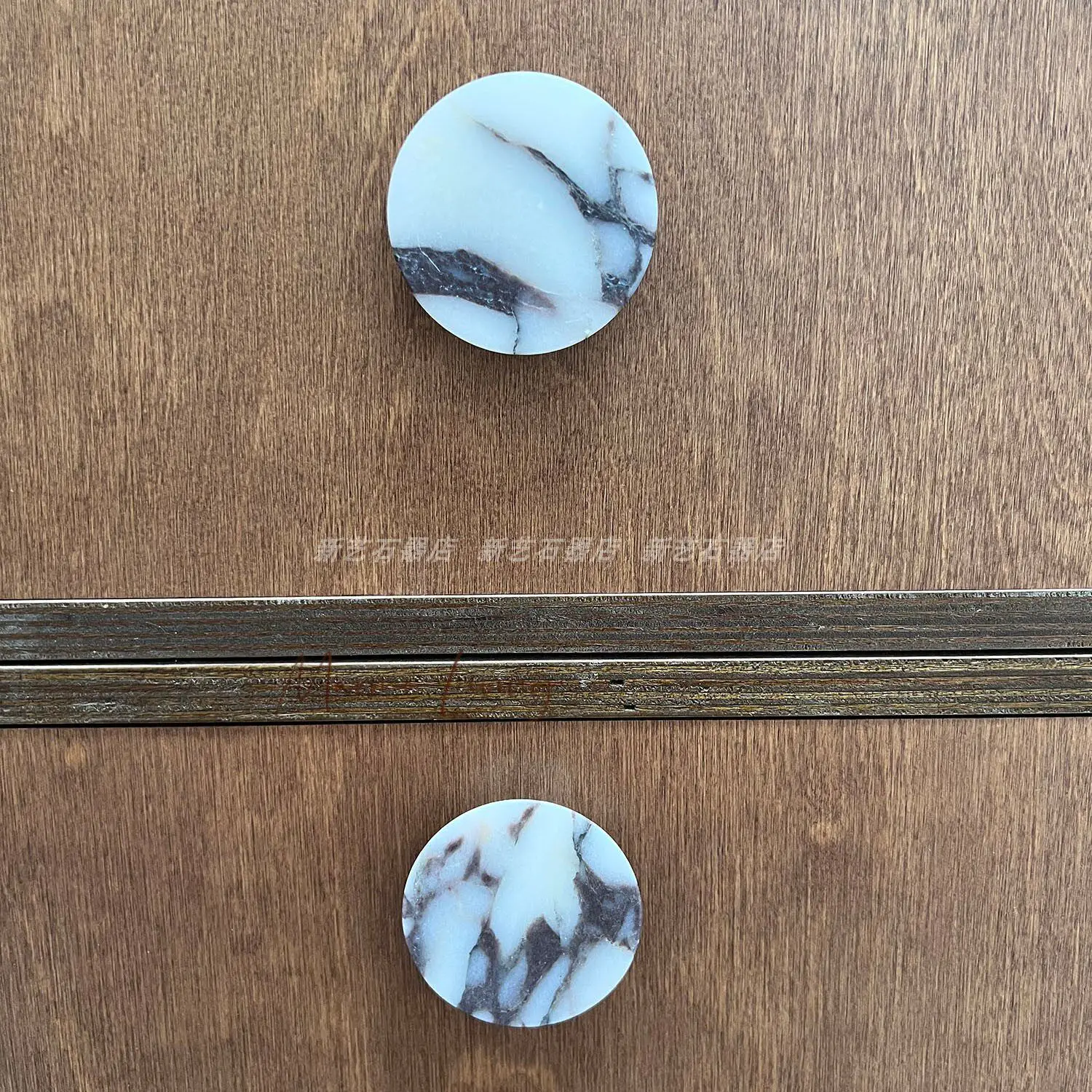 Modern Calacatta Viola Stone Knob Luxury Minimalist Natural Marble Drawer Handles for Wardrobe Cabinet Round Knobs