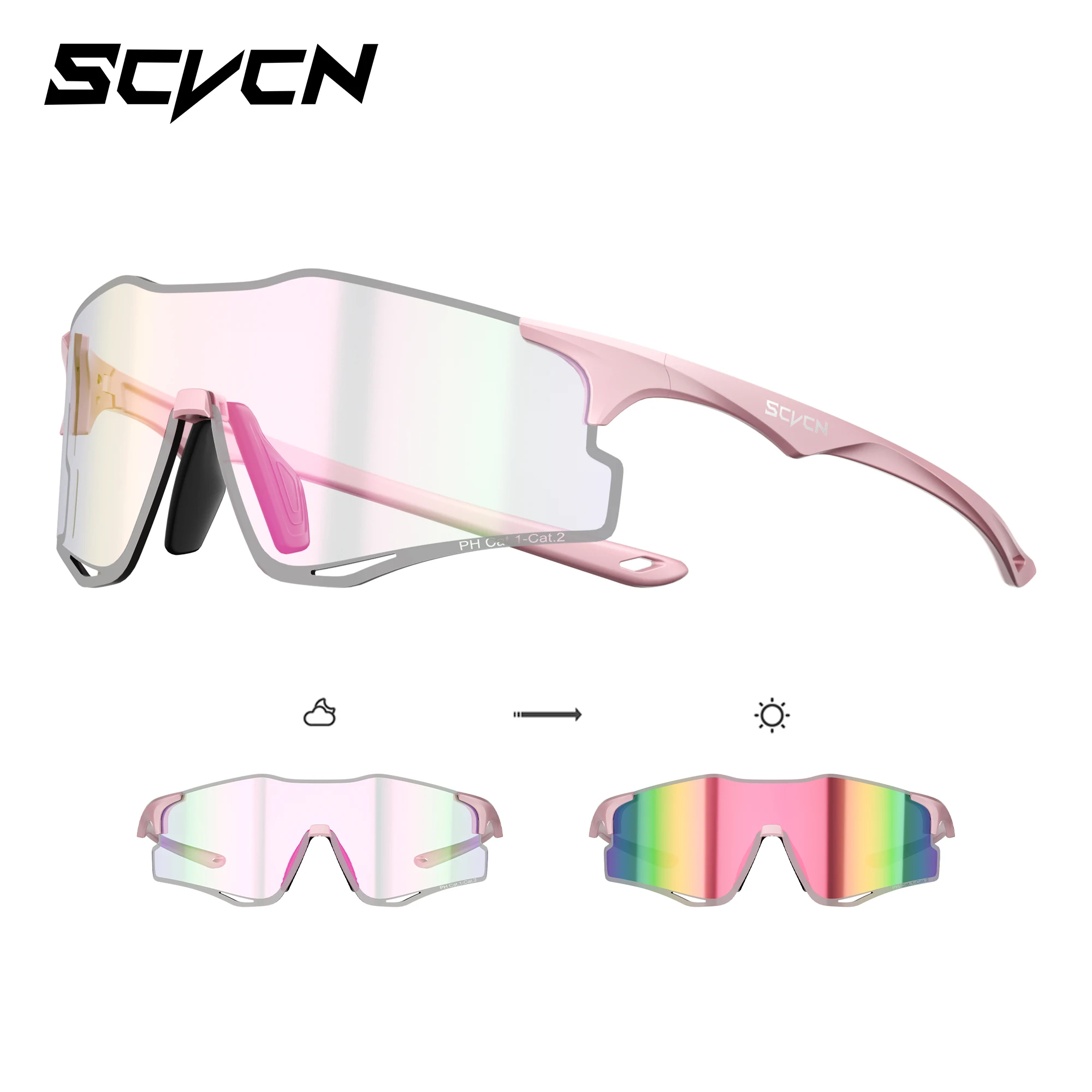 AliExpress SCVCN Running Glasses Bike Cycling Glasses Bicycle Accessories Golf Eyepieces Camping Marathon Sunglasses UV400 Outdoor Sports