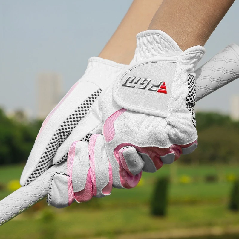 

Golf Gloves for Women Left/Right Hand with Non-Slip Particle Abrasion Resistant Gloves, Breathable and Suitable for Outdoors