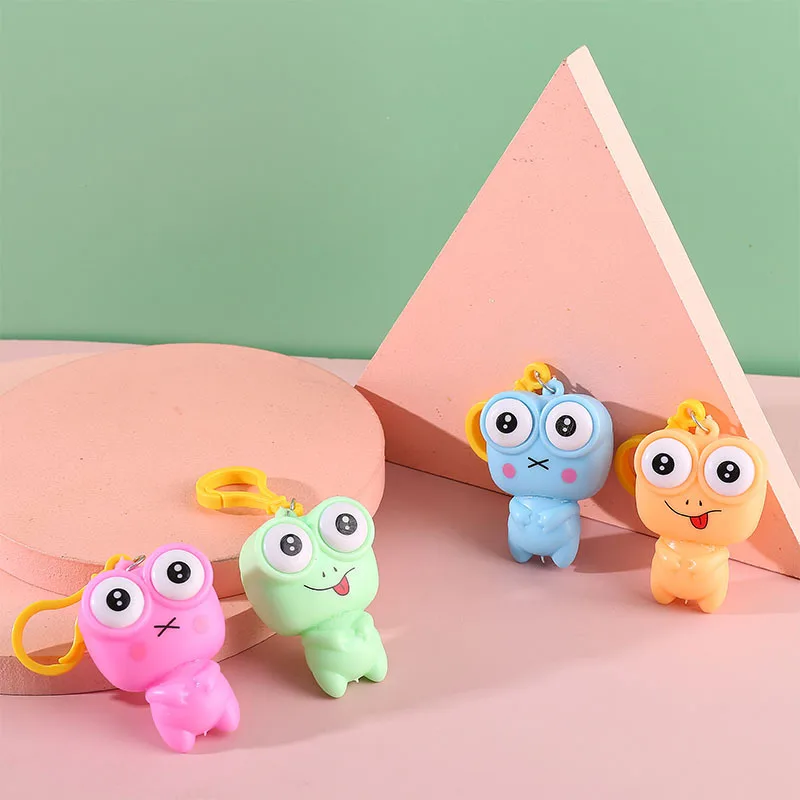 Juguete antiestrés llavero de rana juguete para apretar Fidget juguetes Squishy truco bromas para niños adultos regalo nuevo estilo caliente J194