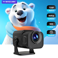 Magcubic HY320 Mini Newly Native 720P Android 11 4K Projector 300ANSI Wifi6 BT5.0 Cinema Outdoor Portable 180° Rotable Projector