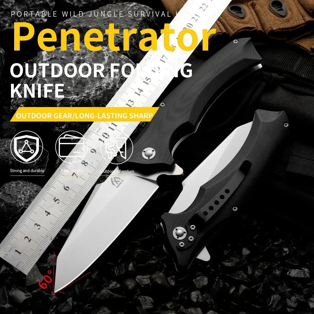 High quality multifunctional folding knife - survival knife for outdoor camping, hunting, and emergency situations, men's gift