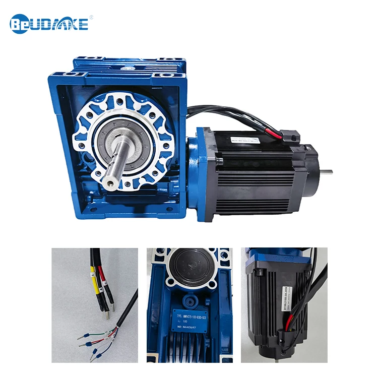 

New BeUDMKE 180N.m-230N.M 1000W 1500W 2000W 110MM Flange BLDC Motor DC Worm Gear Speed Reducer Worm Gearbox Kit