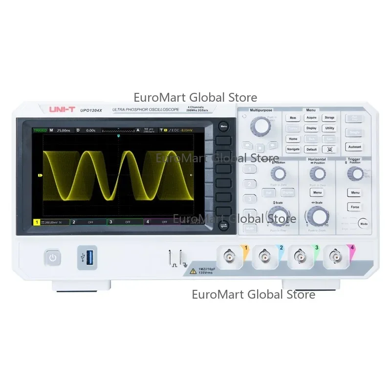 

UPO1104X 100MHz Digital Oscilloscope 4 Channel 2GSa/s 500,000wfms/s Storage High Performance 4 Channel Oscilloscope