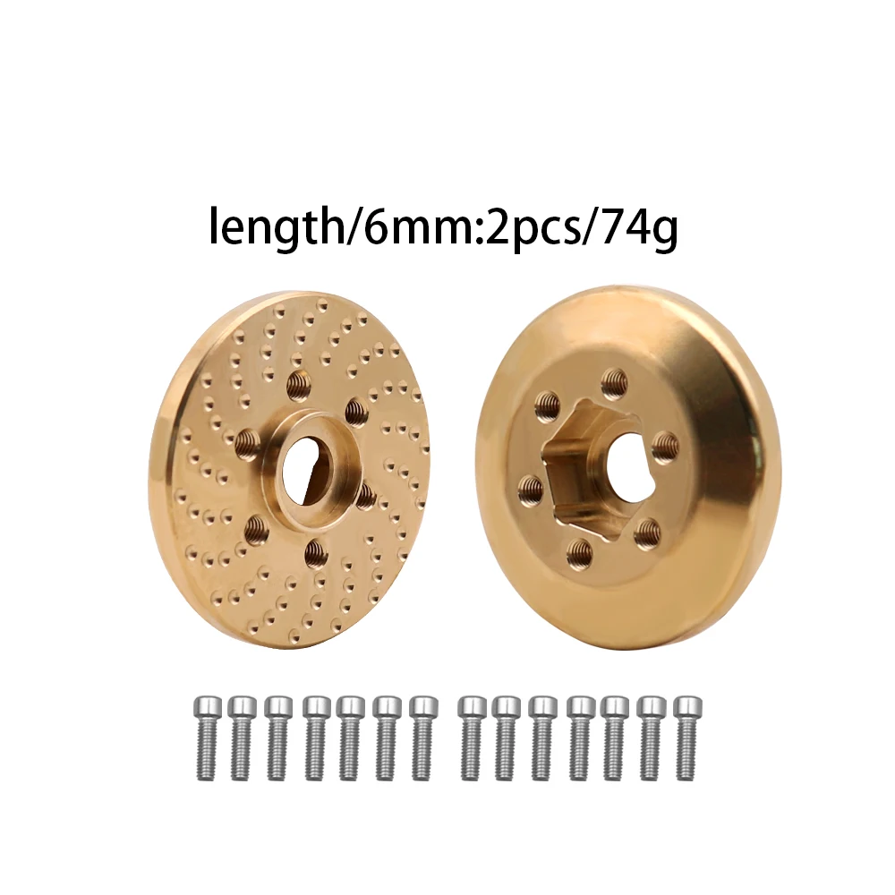 Messing-Rad-Sechskant-Nabenadapter für 1,9 2,2 Beadlock-Felge RC Crawler Car Axial SCX10 Capra TRX4 TRX6 Gewichte