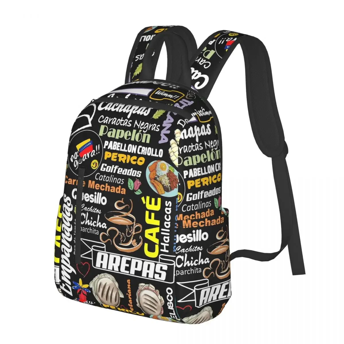 

Arepas Venezuela Student Backpack School Bag Hiking Travel Daypack for Boys Girls Fashion Bookbag Shoulder Bags