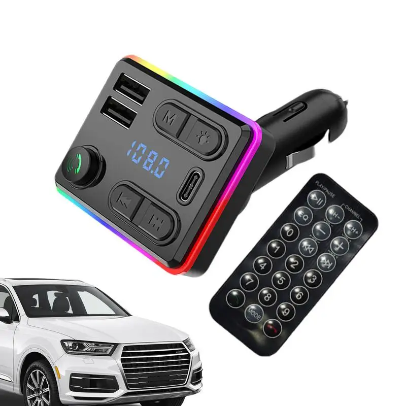 MP3 Music Player For Car Wireless Bt 5.3 USB Car Charging Adapter Noise Reduction Audio Adapter Receiver For 12-24V Vehicles Fit