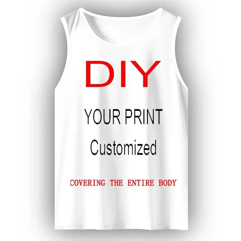 Full body 3D printed T-shirt, personalized DIY customization, adult/children tank top, casual sports street party top