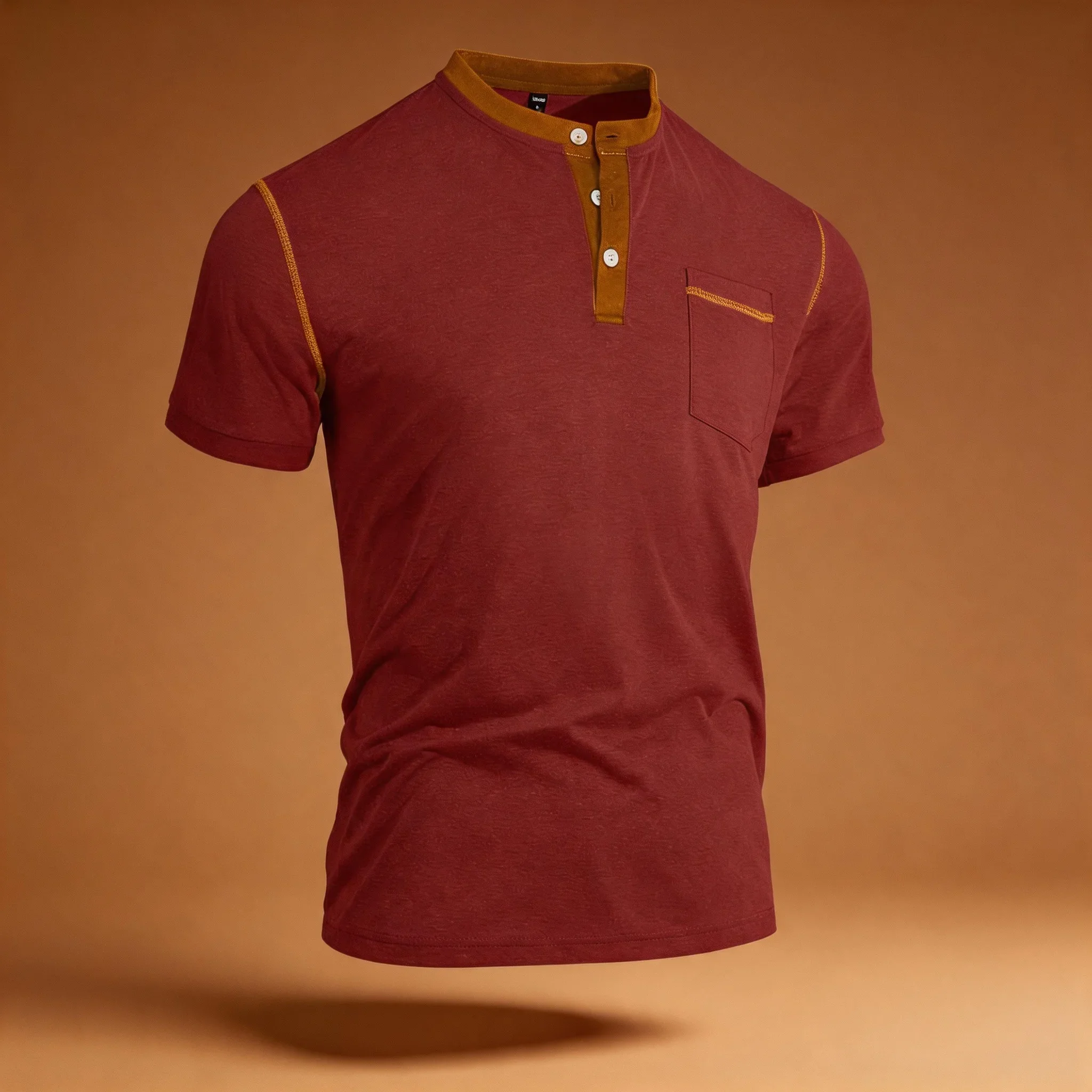 

Mens Casual Henley T Shirt Short Sleeve Contrast Placket 2026 Quiet Luxury Work Casual Classic Pocket Tshirts For Men S-3XL Mult