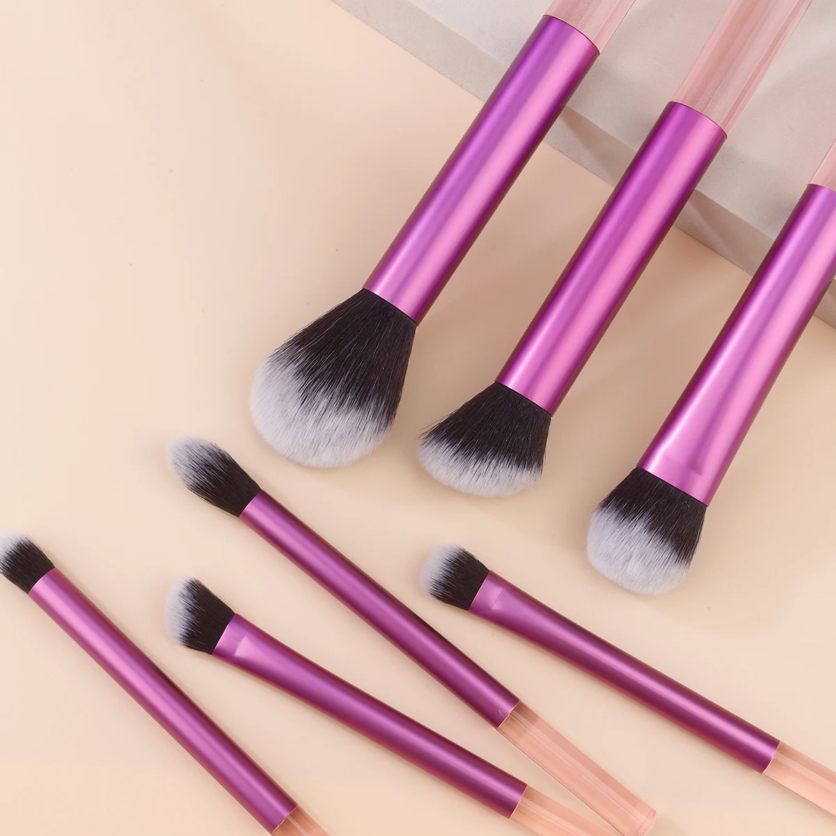 7pcs Makeup Brush Kit Soft Synthetic Hair Make Up Brushes Foundation Blush Eyeshadow Cosmetic Makeup Tools