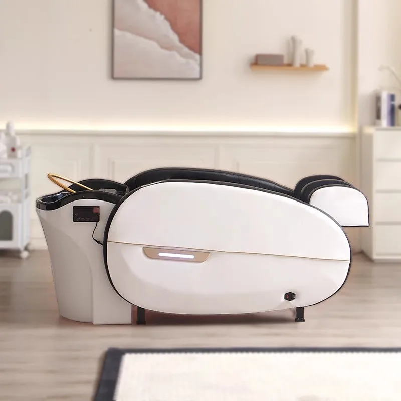 Automatic intelligent electric massage shampoo bed Hair salon ceramic basin Shampoo flush massage head treatment bed