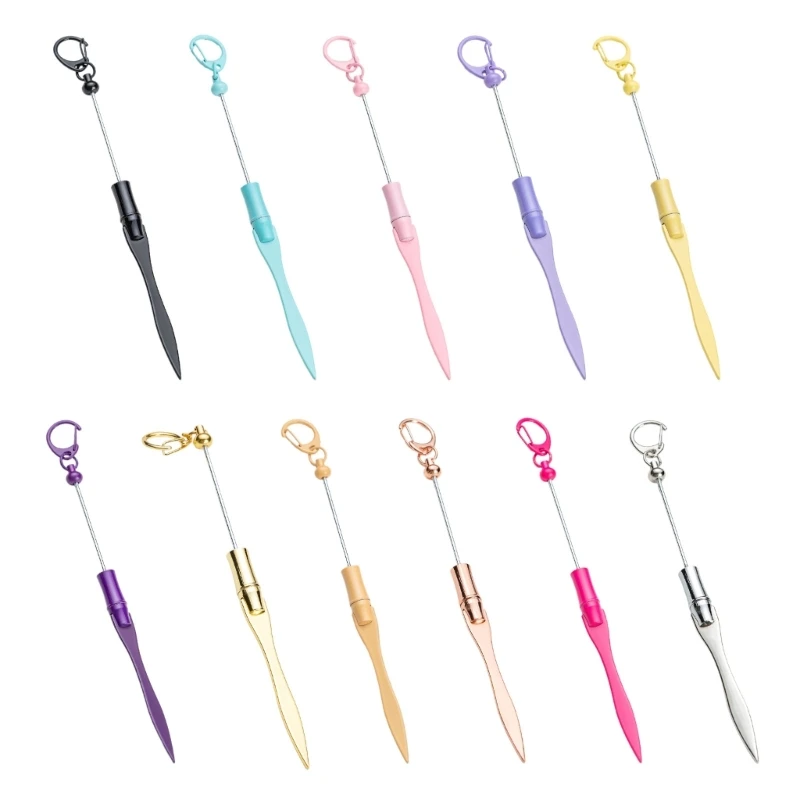 Beadable Letter Opener Metal Letter Opener with Keychain Clip, Beadable Envelope Opener Gift for Student Teacher Dropship