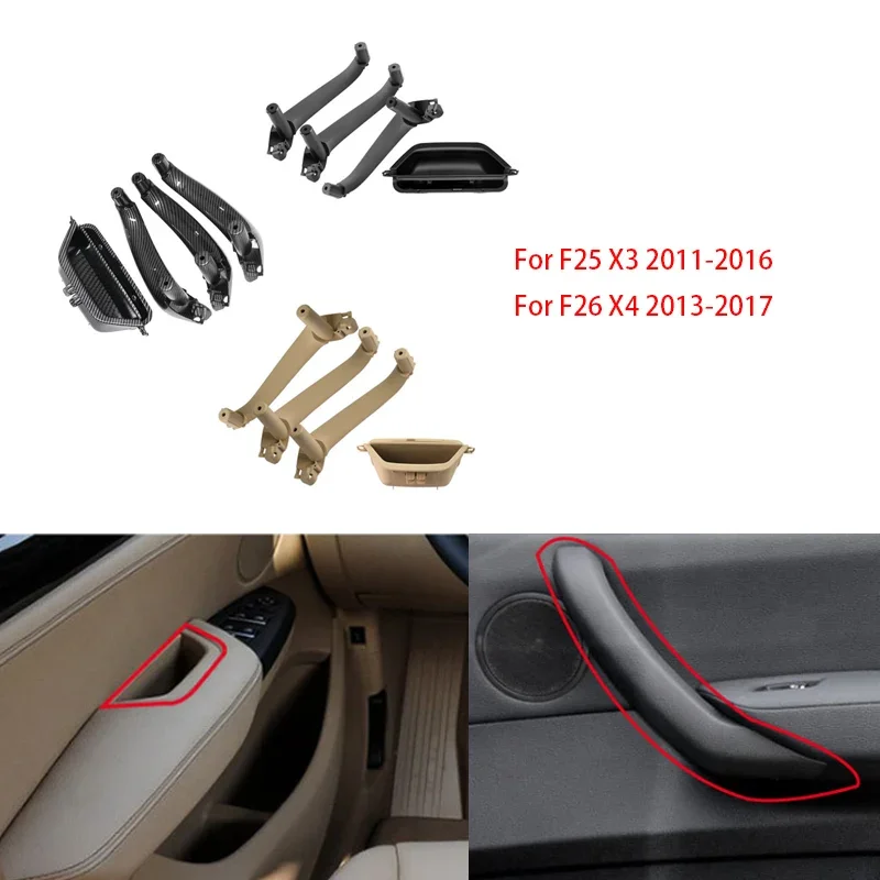 

4PCS LHD RHD For BMW X3 F25 2011-2017 For X4 F26 11-14 Full Set Interior Door Handle Panel Trim Cover 51417250307 51419209213