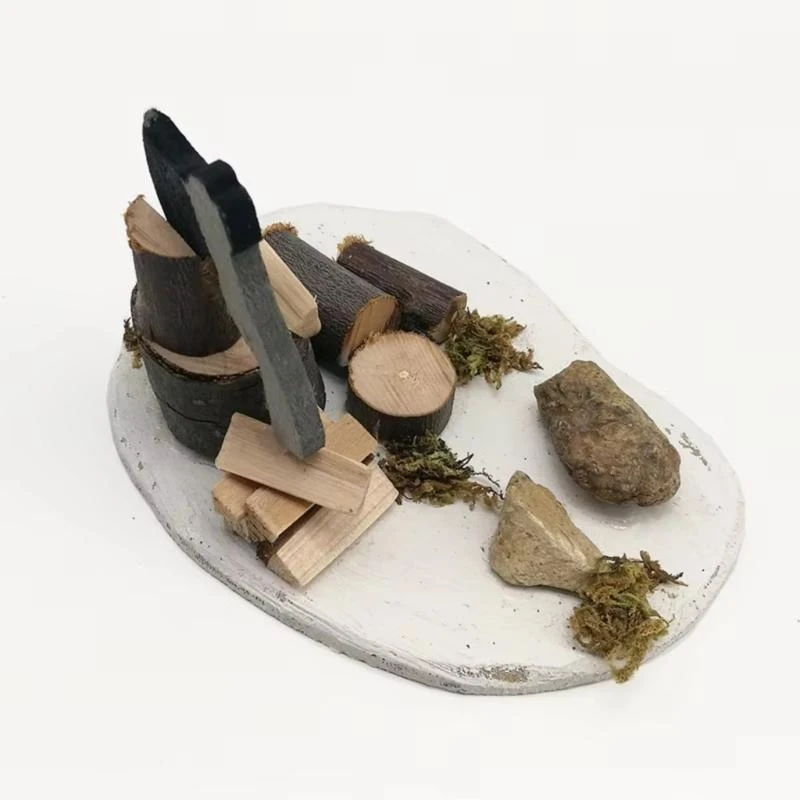 

Dollhouses Miniature Garden Ornaments DIY Woodens Dollhouses Chopping Scene A2UB