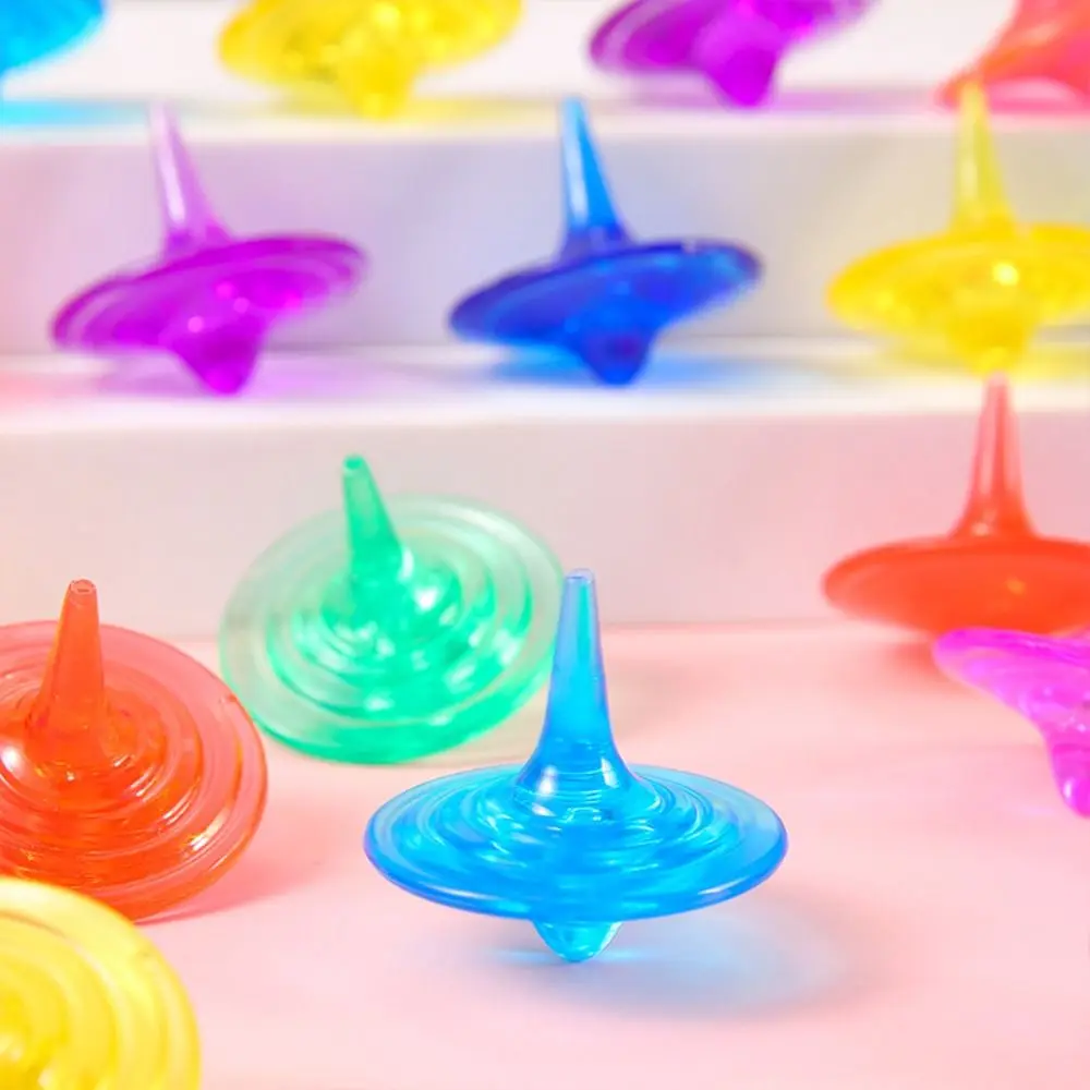 Divertente giroscopio acrilico colorato educativo interattivo giroscopio rotante di sicurezza fatto a mano trottola/bambini