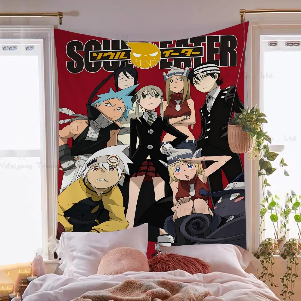 Anime SOUL EATER Tapestry Art Printing Art Science Fiction Room Home Decor Wall Art Decor