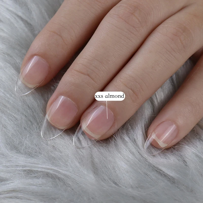 120pcs XXS Super Short Almond Full Cover Sculpted Soft Gel Nail Tips Press on Capsule Americaine Gel X Artificial Fake Nails image 5