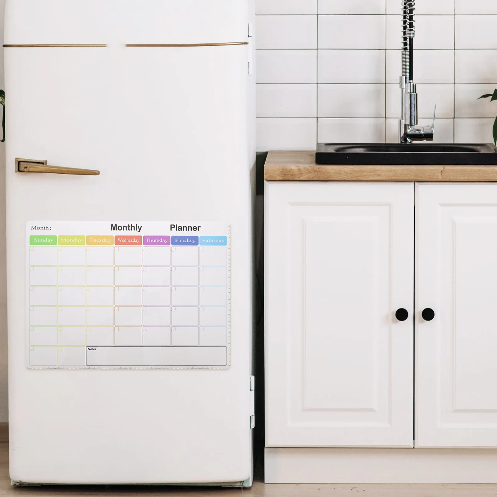 لوحة مغناطيس الثلاجة، تقويم السبورة البيضاء، التخطيط الشهري، لوحة بيضاء مغناطيسية، منظم يومي أسبوعي قابل للمسح #6