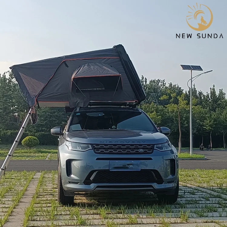 ABS Auto Hardshell Rooftop Tent 3 Person , 2021 Diy Automatic Car Clamshell Roof Top Tent Camper 4 People 3-4 Person King Size