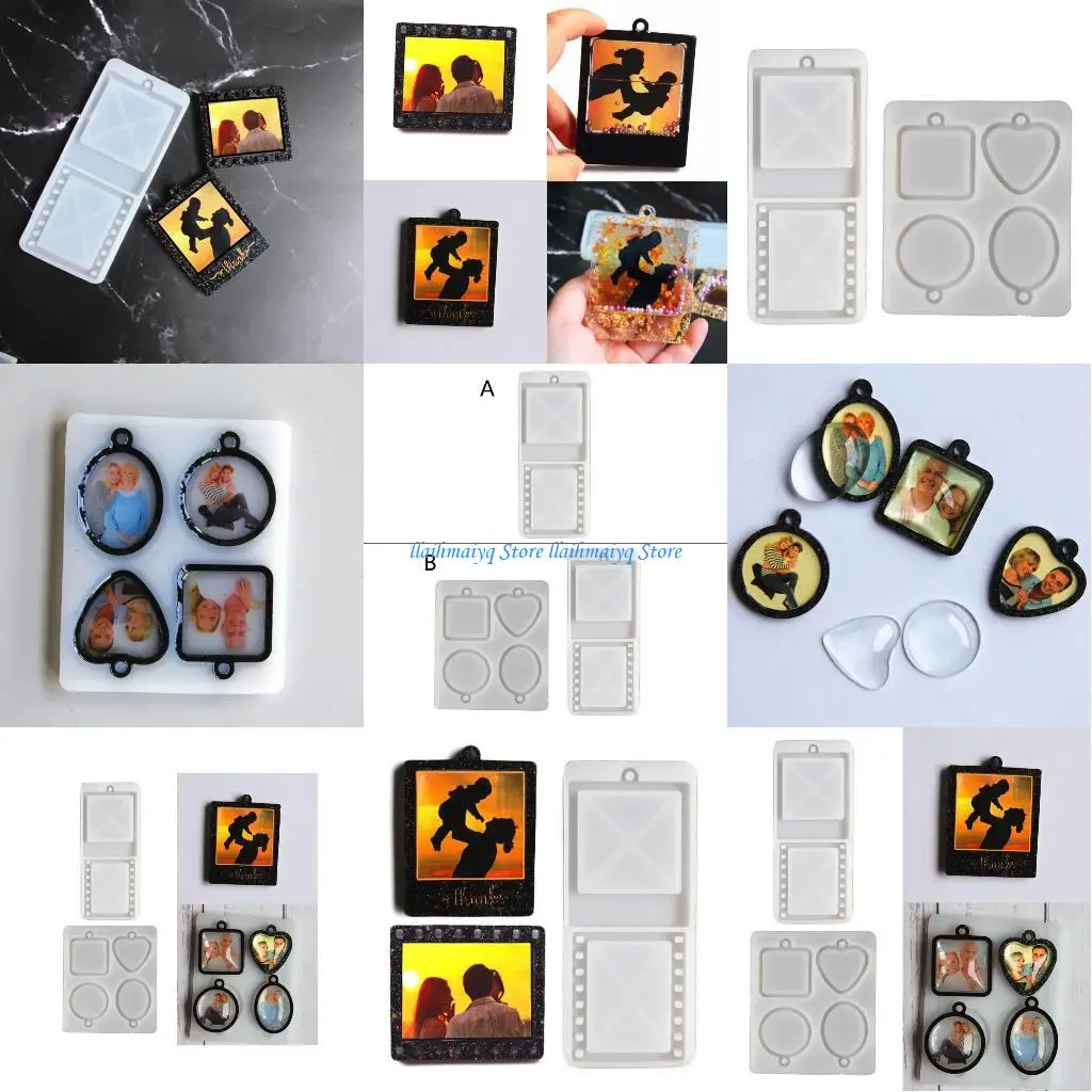 

573B Pendant Mold Heart Drop Mold Silicone Resin Mold for Bracelet Keychain Necklace