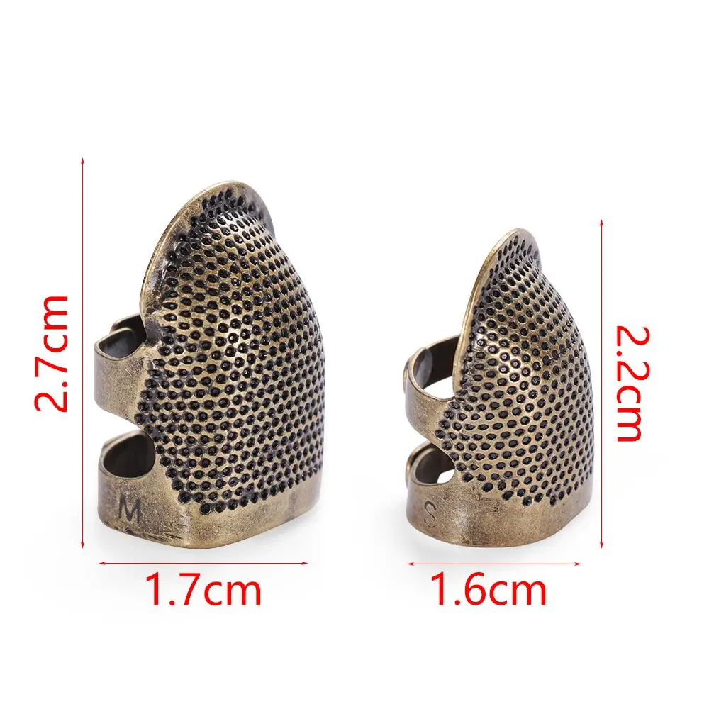 Home DIY Crafts Handworking Sewing Accessories Needle Thimble Antique Ring Finger Protector Metal