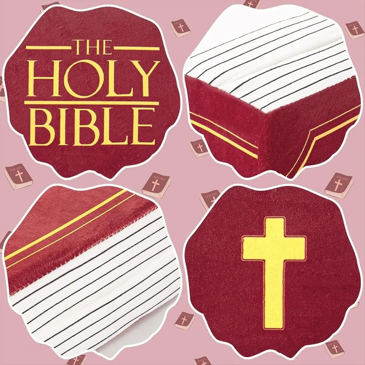 A75K Cozy Faith Bible Pillow - Plush Book Shape with Bible Verse, Perfect Christian Gift for Kids and Adults