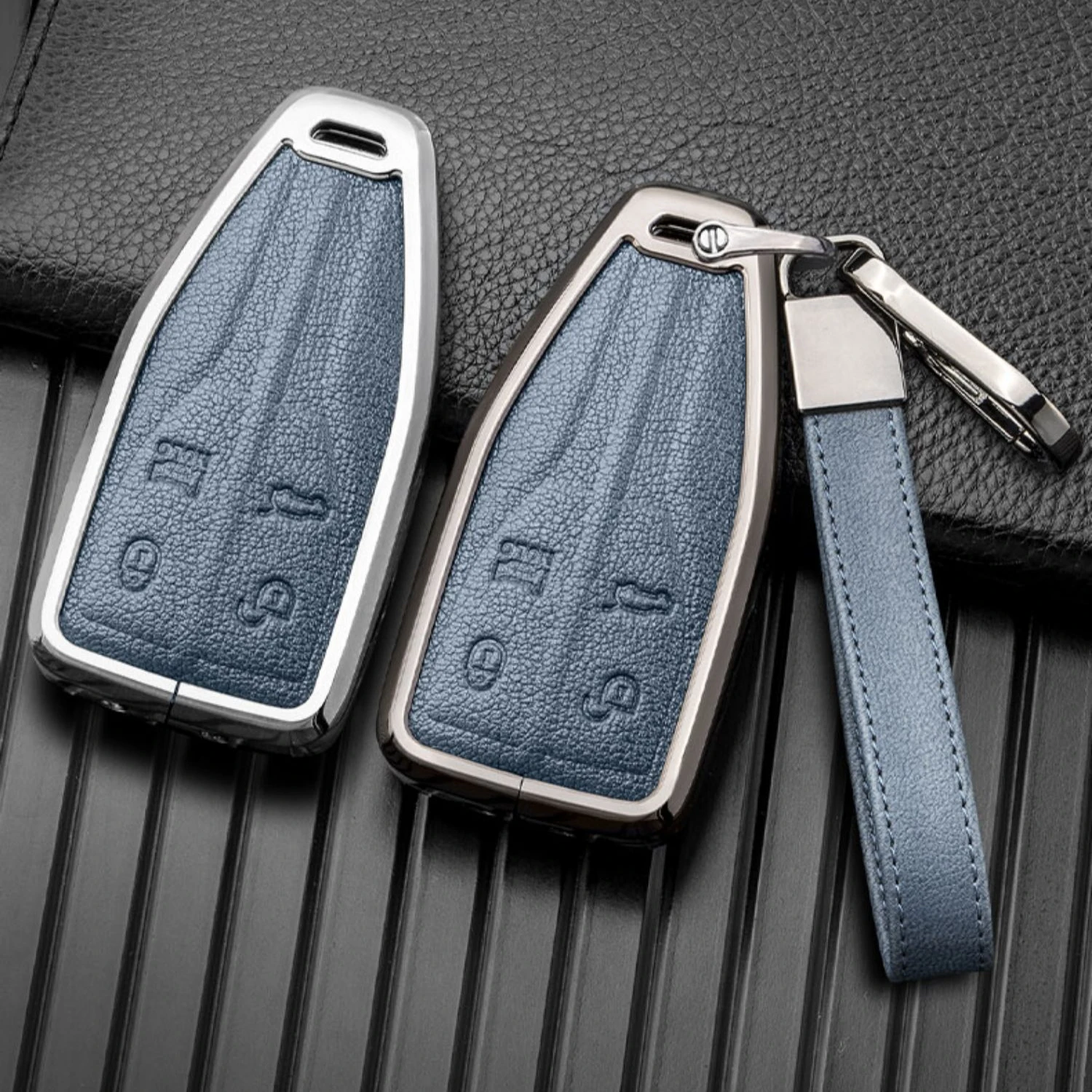 

Suitable For Hong Qi HS5 2019 2022 Leather + Zinc Alloy Car Remote Key Case Cover Multiple Colors Available