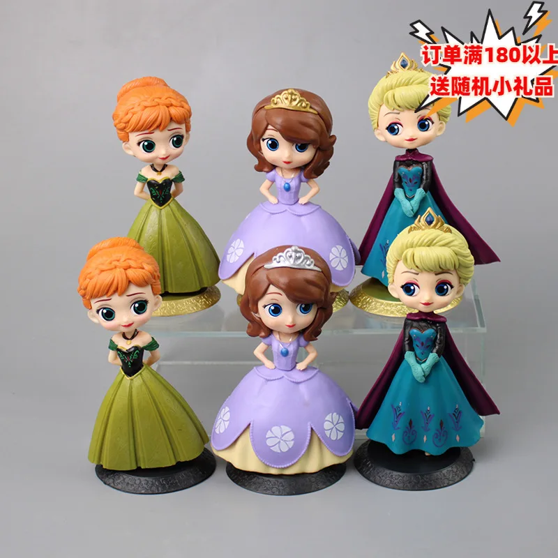 

Q-версия Эльза Анна фигурки большие глаза принцесса куклы интерьер автомобиля настольный миниатюрный орнамент аксессуары мультяшные игрушки