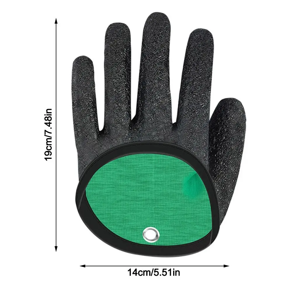 1pc Fishing Gloves Full Finger Anti-Slip Durable Work Cutproof Glove Fisherman Protect Hand Fish Grab Carp Latex Hunting Gloves