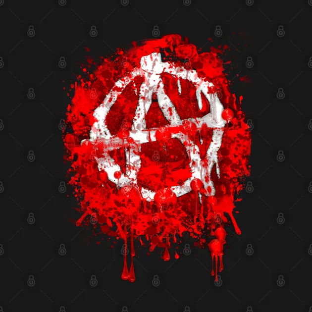 Novelty Blood Anarchy Symbol Anarchist T Shirt New 100% Cotton Short Sleeve O-Neck T-shirt Casual Mens Top