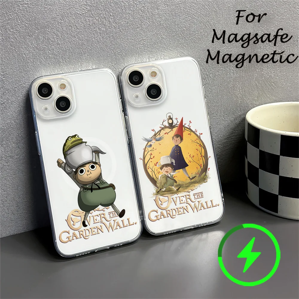 Cartoon O-Over the G-Garden Wall Phone Case For IPhone 15 14 13 12 11 Transparent Magnetic Suction Cover