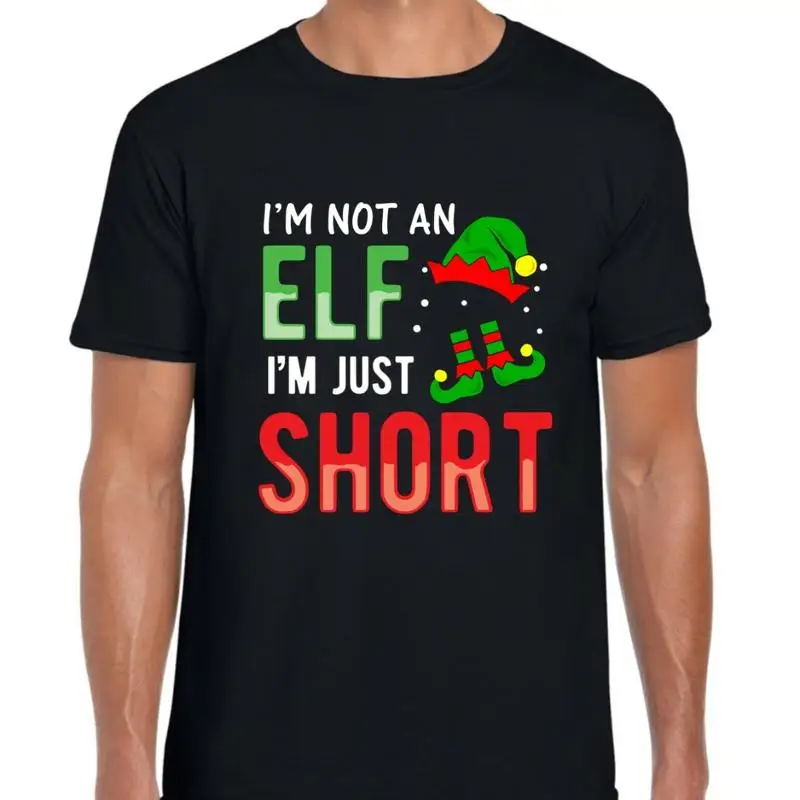 Ich bin keine Elfe, nur kurzes T-Shirt, Weihnachtsgeheimnis, Weihnachtsmann, Witz, Weihnachtstag-Top