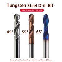 Tungsten steel Drill Bit HRC65/55/45 Solid Carbide Twist Drill 1 2 3 4 5 6 789-12mm CNC Machinery Tool Hard Metal Steel Drilling