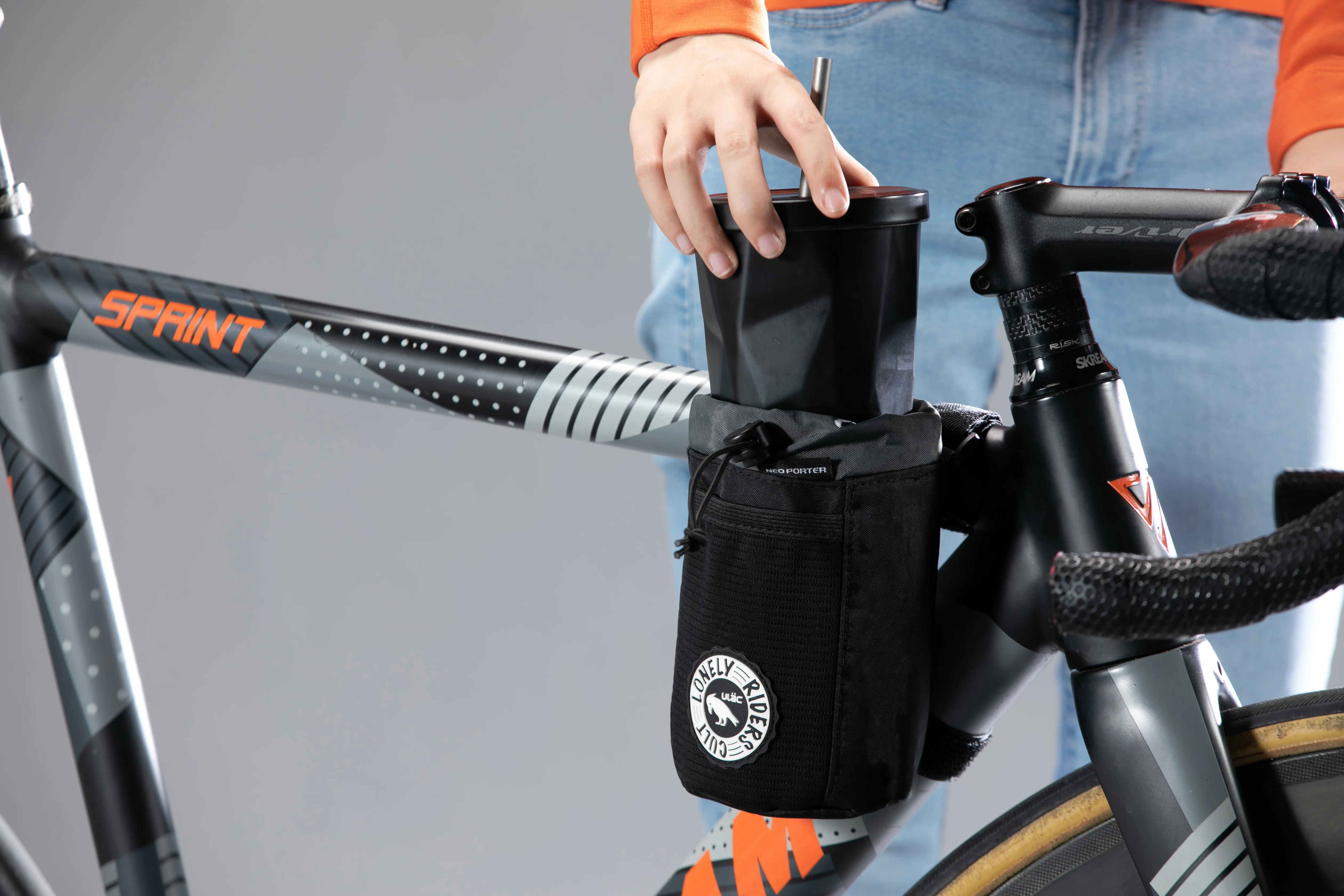 ULAC Fahrrad-Lenkertasche, 1/1,1 l, MTB, Rennrad, Roller, C-HOLD, wasserdichte Vorbautasche, Radfahren, Wasserflaschentasche mit abnehmbarem Streifen – Detail 38