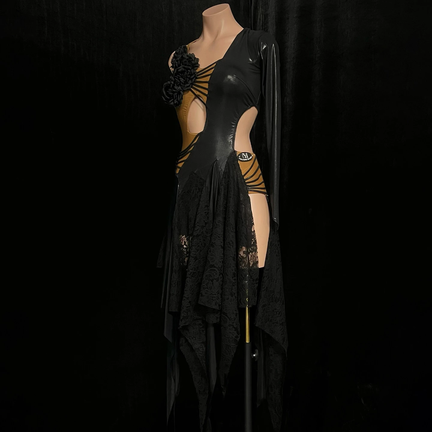 Latin Dance Adult Children'S Dress AB Stone High-End Custom Pleated Ribbon Skirt Precisely Tango Women'S Clothing