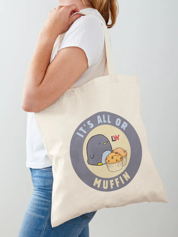 

It's All or Muffin - round Tote Bag woman shopping bag eco pack Lady bags tote bag university