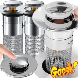Floor Drain Filter Washbasin Plug Pop-Up Bounce Core Basin Stopper Anti-clog Hair Catcher Shower Sink Strainer Bathroom Gadgets
