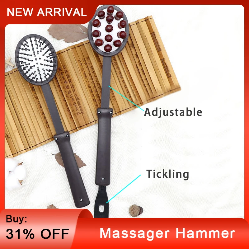 Massage Hammer Knock Back Hammer Double-Sided Meridian Beat Massage Stick Multi-functional Hammer Health Beat Massage Stick