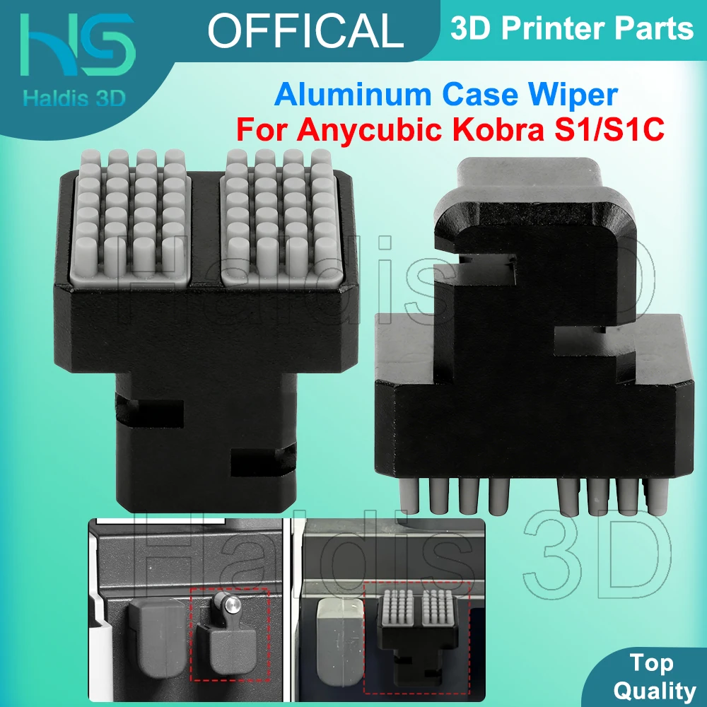 

Nozzle Wiper For Anycubic Kobra S1 Combo Upgrade Aluminum Case Silicone Brush Hotend Nozzle Cleanning Tool For Kobra S1C Cleaner