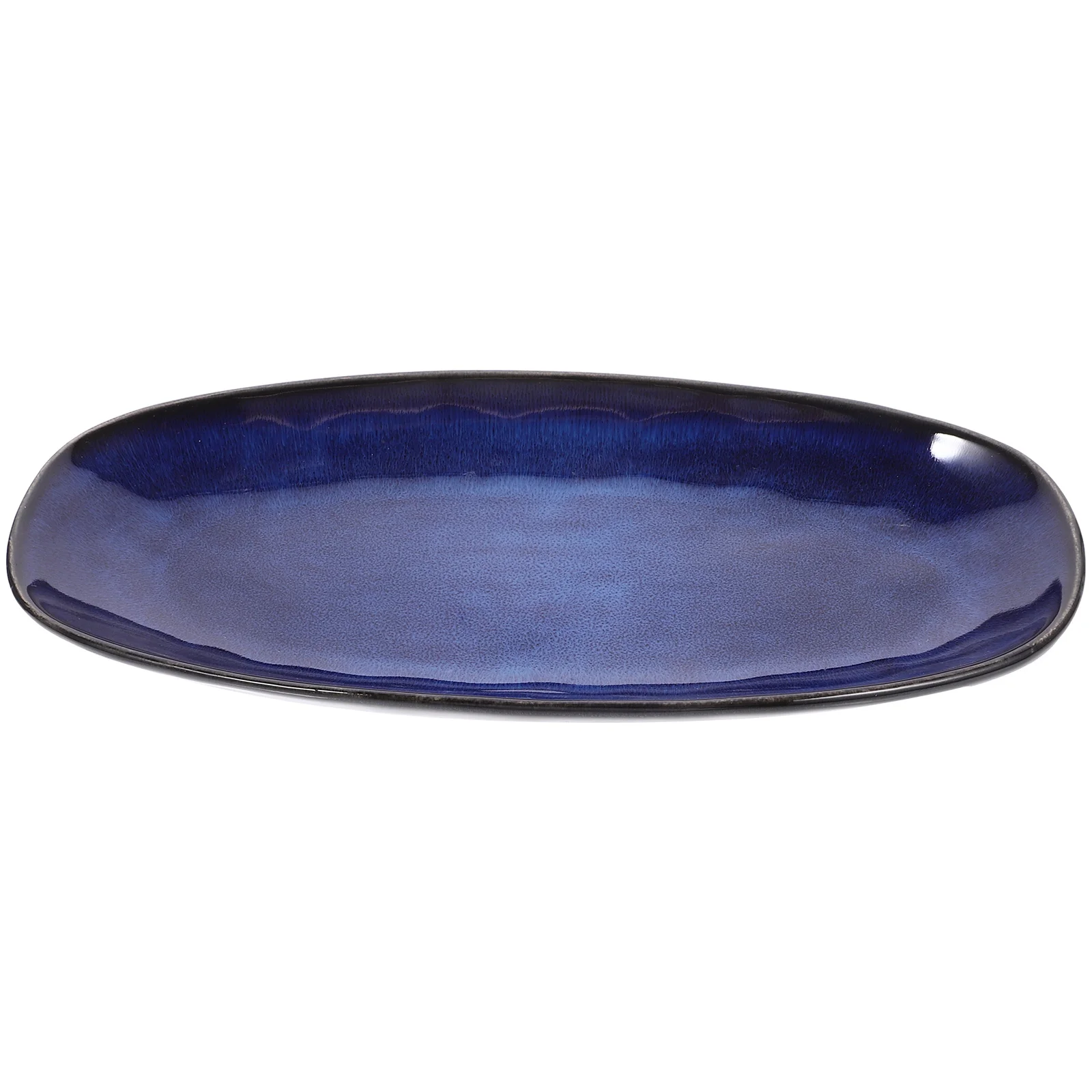 

Ceramic Sushi Plate Blue Small Sizes Stylish Dining Serving Tray for Home Restaurant Hotel Snack Fruit
