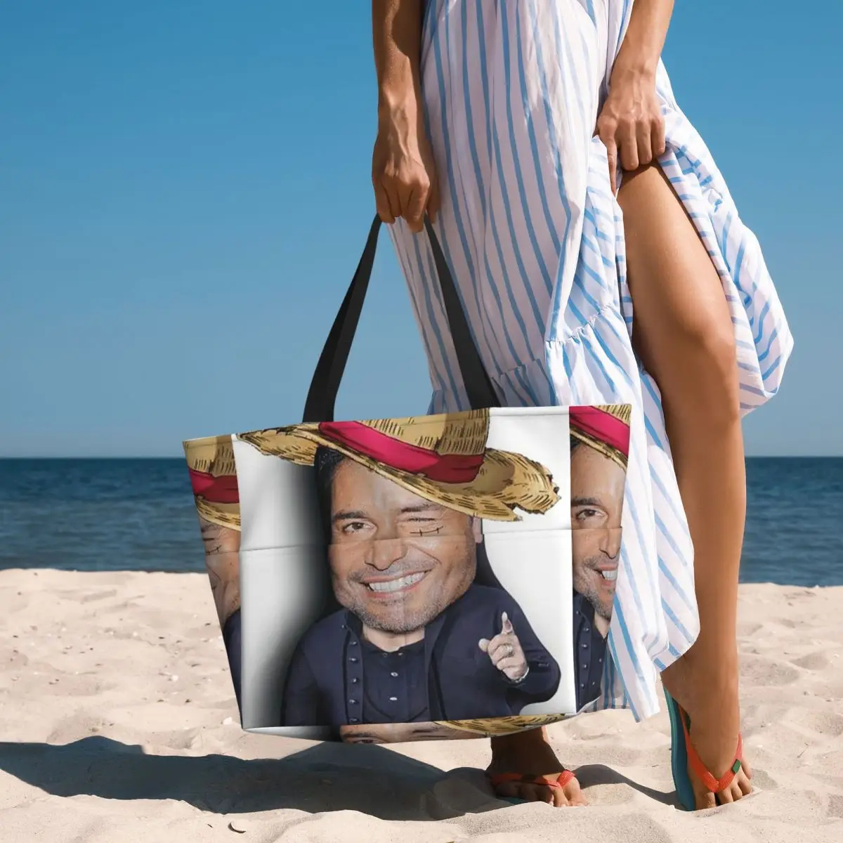 

Chayanne Chiquito Meme Beach Tote Bag Sport Gym Yoga Duffle Large Tote Bag Women Travel Bag Fitness bag