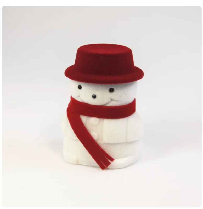 クリエイティブなスタイルのリング、スタッドピアス、ネックレス、ジュエリー収納、サンタクロース、雪だるまボックス、クリスマスジュエリーボックス