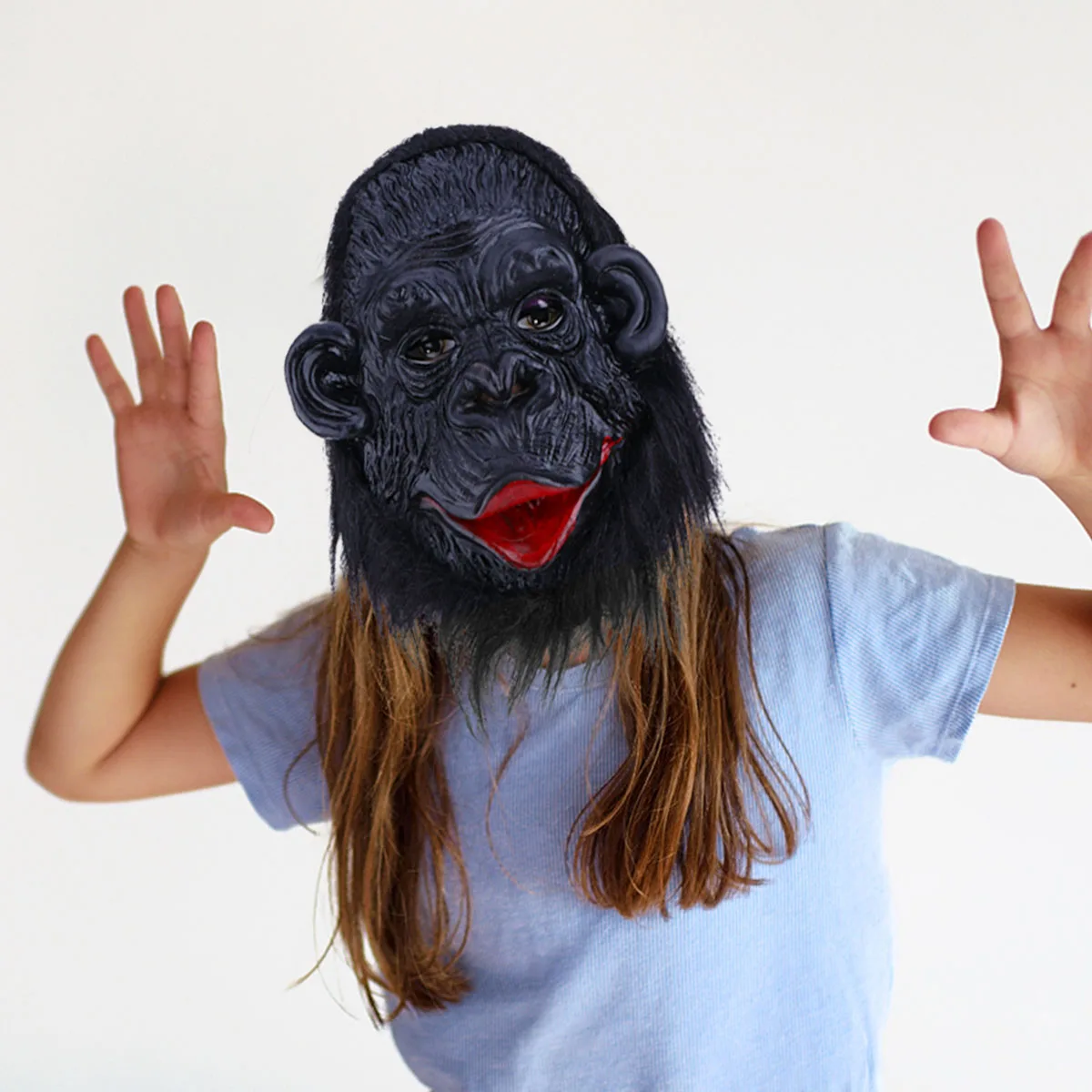 

1pc Orangutan Head Mask Scary Monkey Halloween Decorative Adult Cosplay Props Funny Animal Face Masks Party Supplies