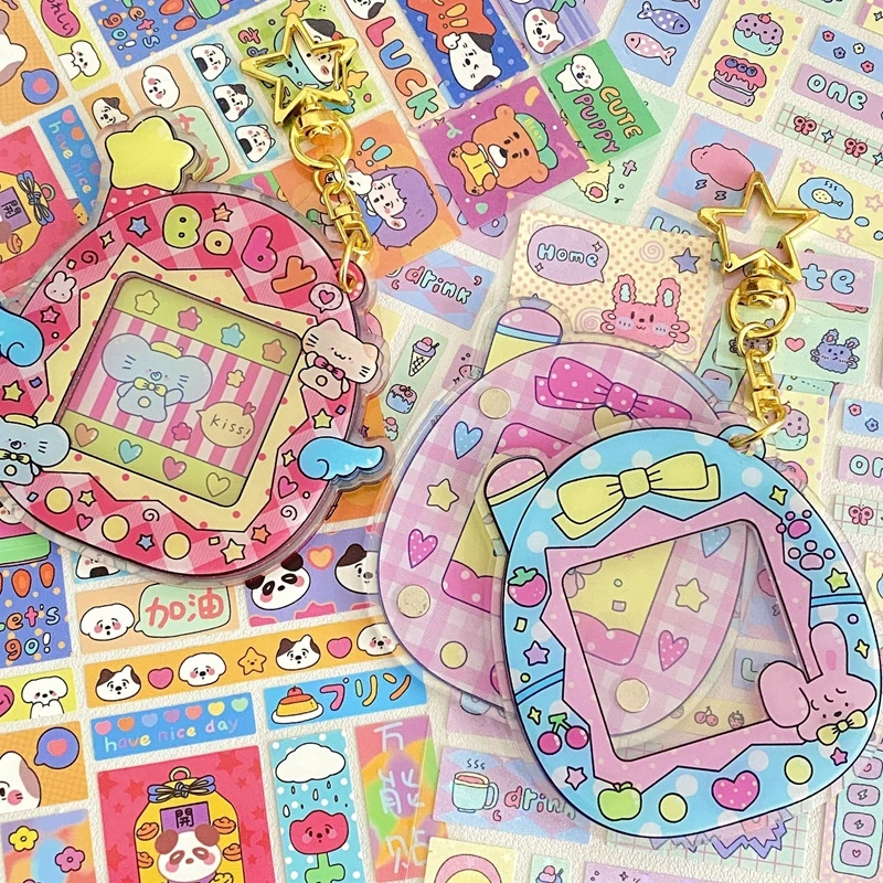 Porte-cartes photo en acrylique de dessin animé Kawaii, porte-cartes photo K-pop, pendentif de sac, cadeau scolaire, 1 po