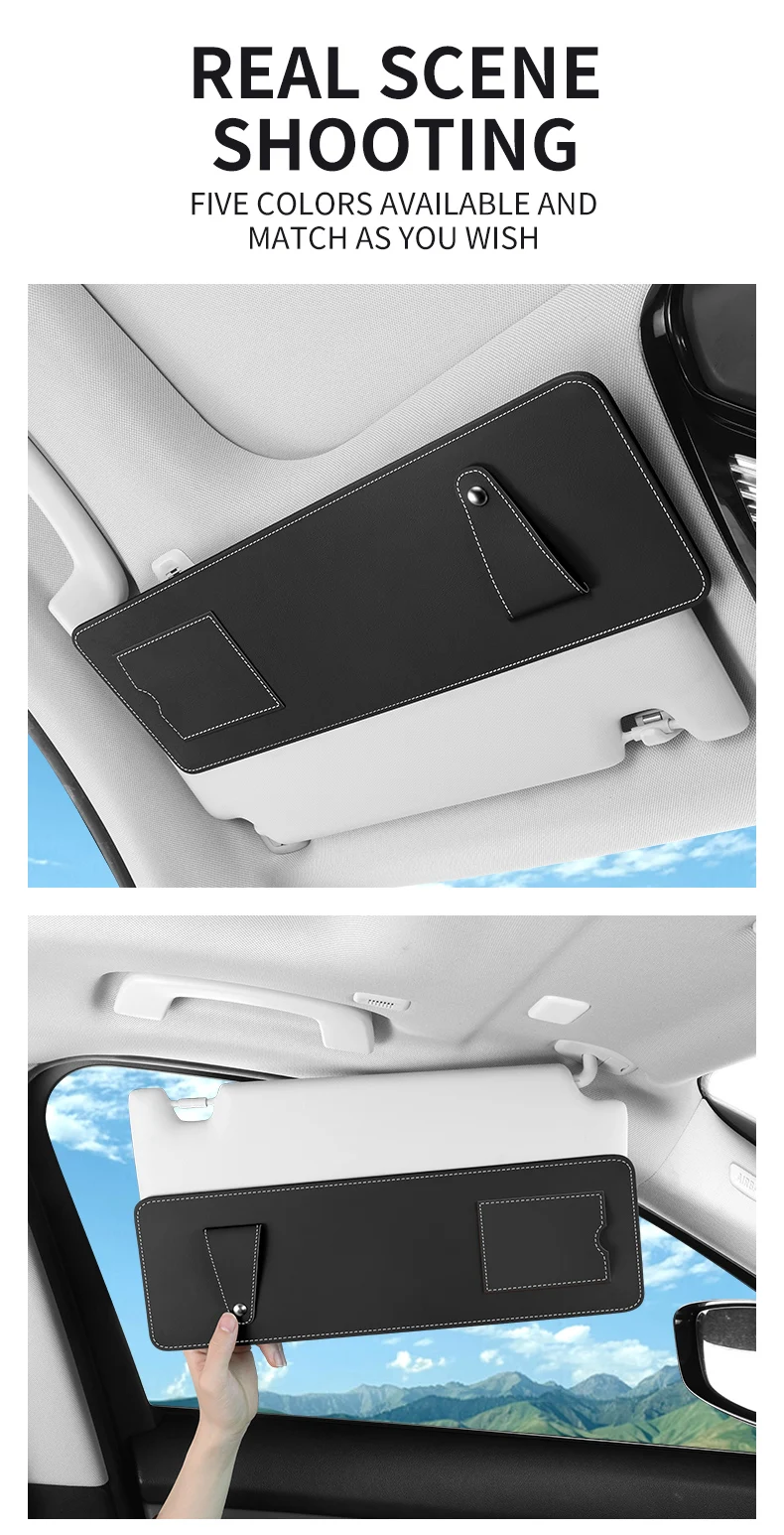 Neue Auto-Sonnenblenden-Verlängerungszubehörteile, Auto-Sonnenblenden-Verlängerer, Blendschutz, Sonnenschutz, Universelle Auto-Sonnenblenden-Kartenhalterung – Detail 13