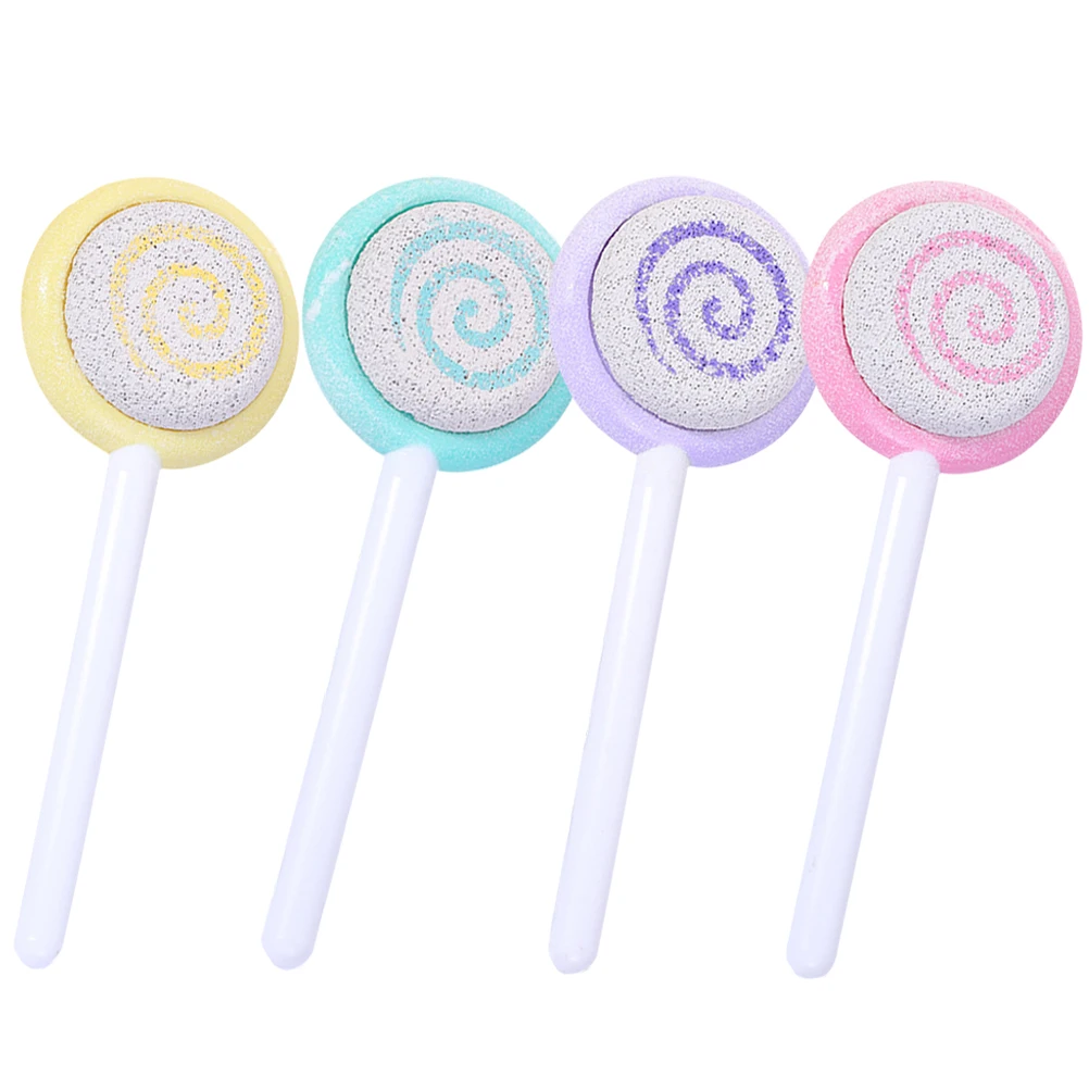 

4pcs Double Sided Foot File Calluses Remover Pedicure Dead Skin Exfoliator Ergonomic Handle Washable Reusable Feet Scrubber Tool