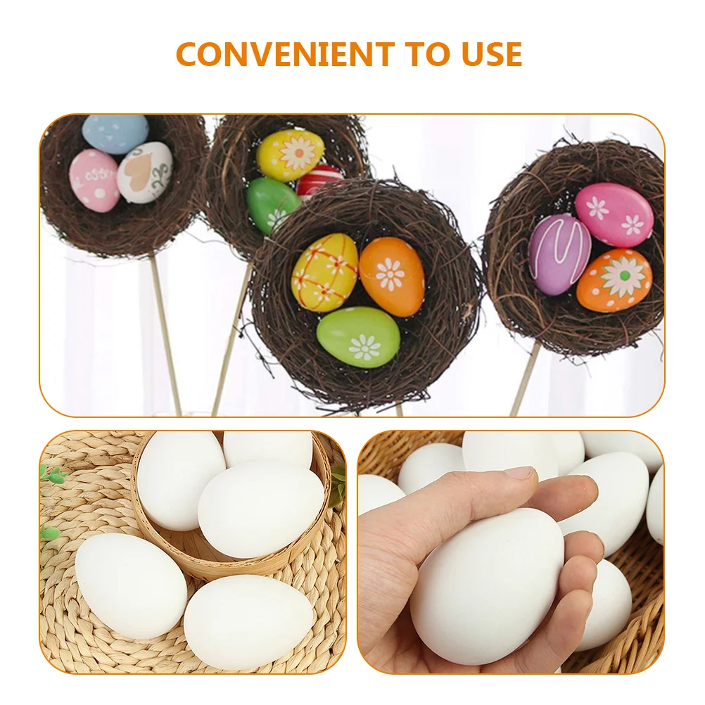 30 Pcs Painted Eggs Easter Artificial Toy Food Fake Set Diy Plastic Little Toys Child Decorations