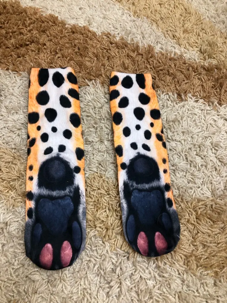 Chaussettes drôles de patte d'animal chaussettes drôles de jambe de tigre de chat chaussettes de sport de plein air de fête pour hommes et femmes chaussettes d'animaux cosplay