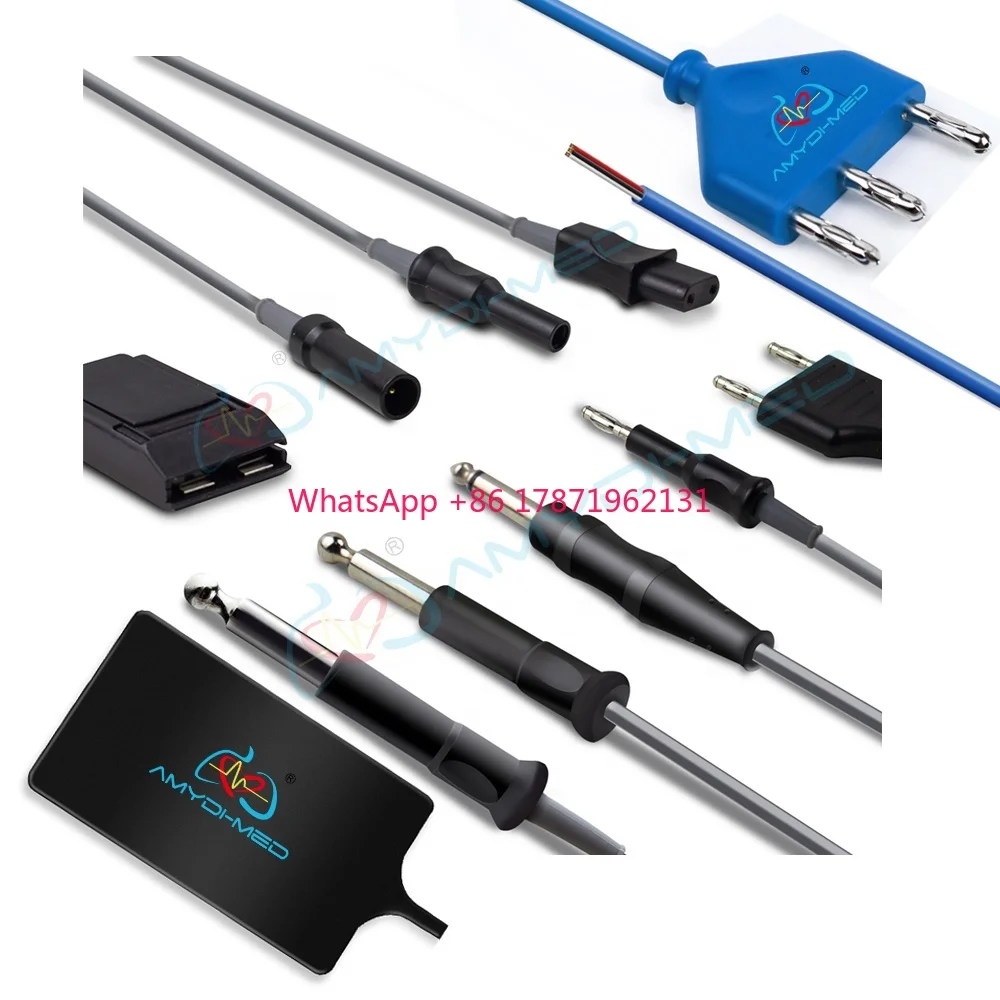 

Medical Connecting Cable Electrocautery Unit Grounding Pads Diathermy Pencils Bipolar Cable Electrodes Electrosurgical Plate