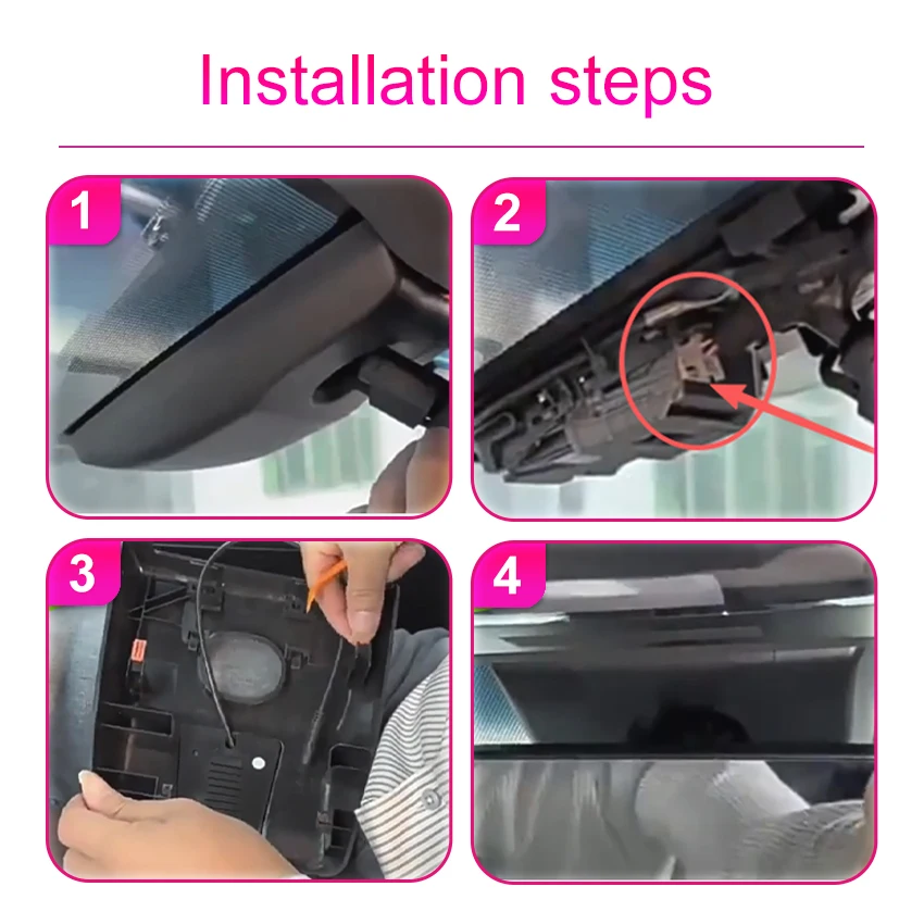 Plug and Play Dash Cam For Lexus ES ES350 ES330 ES300 ES300h ES250 2015-2025, WiFi APP Control Car DVR, Loop Recording